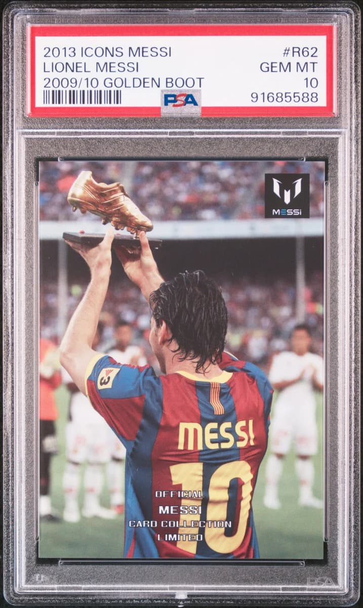 2013 Icons Lionel Messi (Limited Edition) PSA 10 09/10 Golden Boot