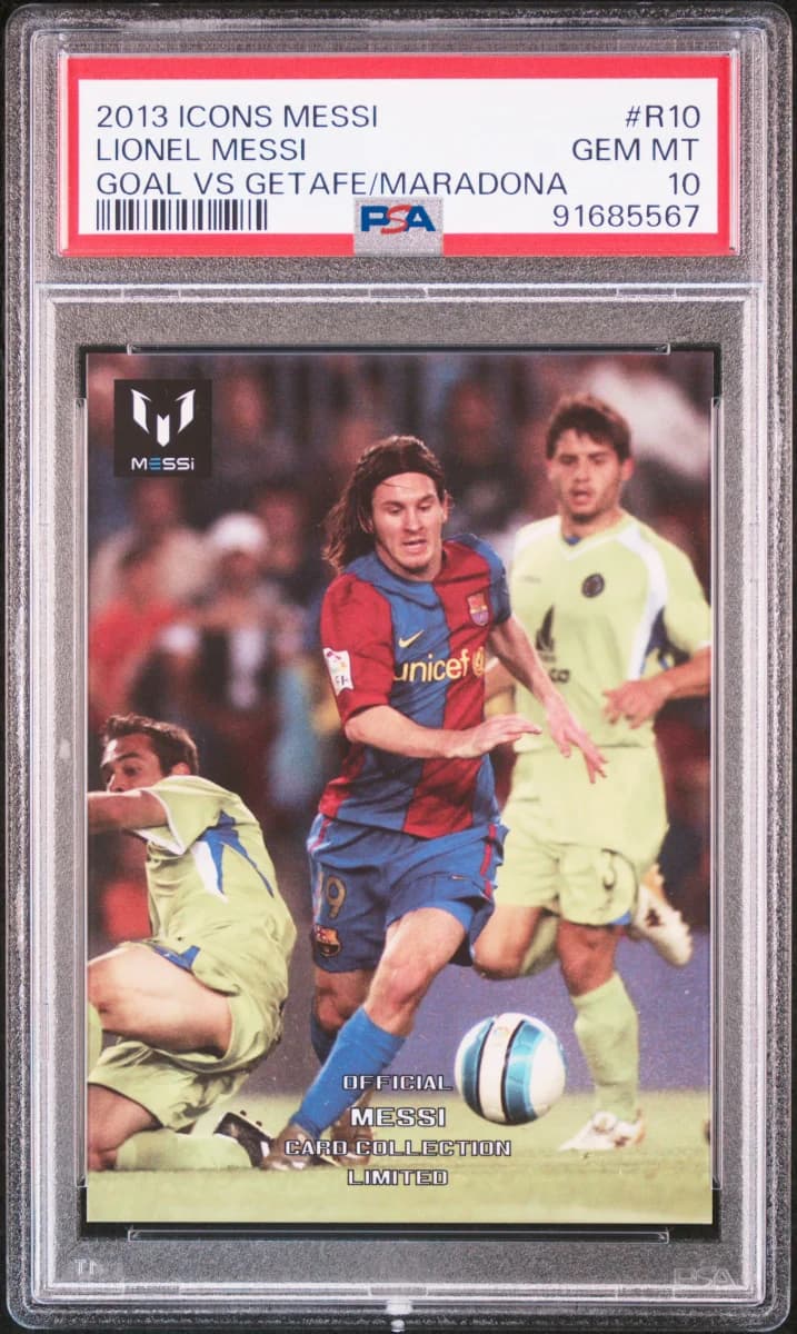 2013 Icons Lionel Messi (Limited Edition) PSA 10 Goal Vs Getafe/Maradona