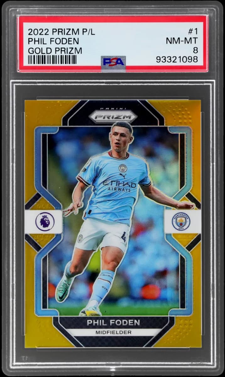 2022 Panini Prizm EPL Gold Prizm Mancity Treble Year Foden #1
