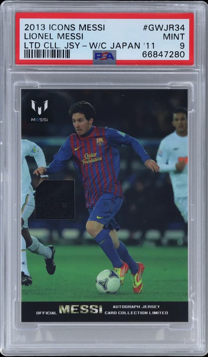 2013 Icons Lionel Messi (Limited Edition) PSA 9 - Jsy - w/c Japan '11
