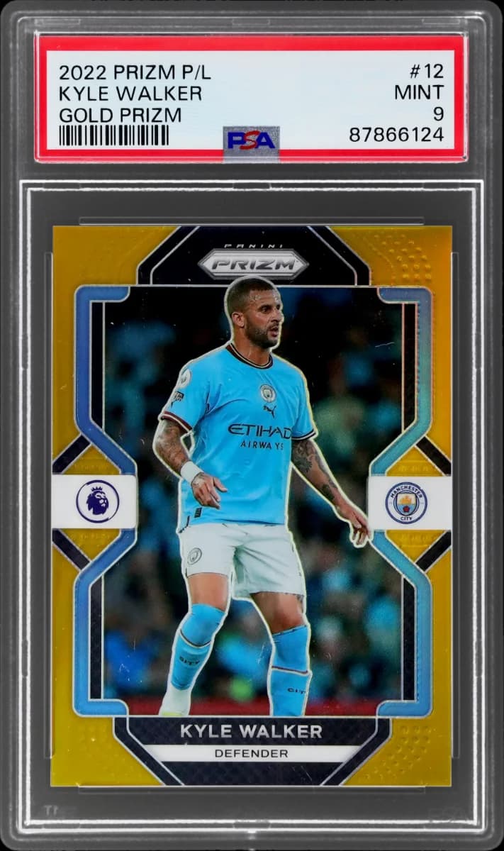 2022 Panini Prizm EPL Gold Prizm | Mancity Treble Year | Kyle Walker #12