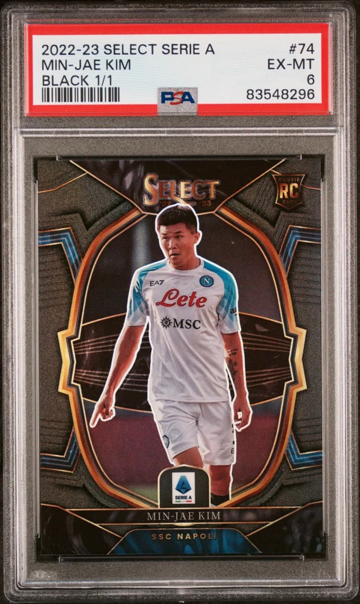 2022 Serie A Min Jae Kim Black Prizm 1/1 PSA 6