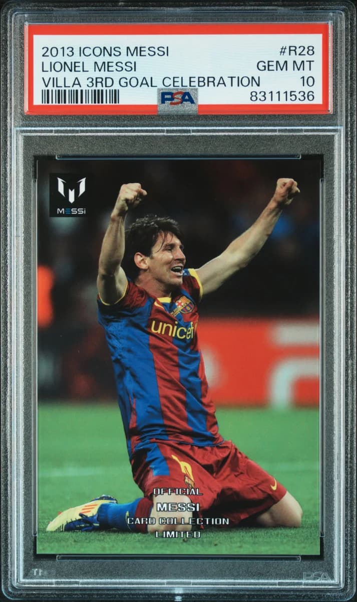2013 Icons Lionel Messi (Limited Edition) PSA 10 Villa 3rd Goal Celebration