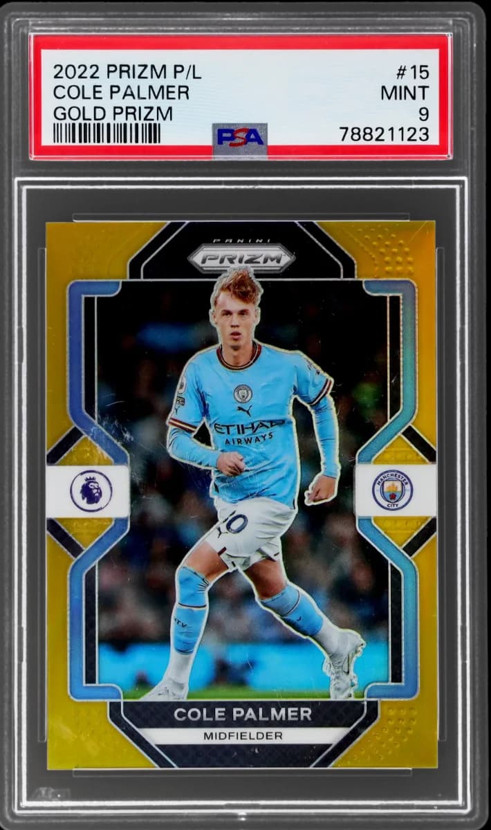 2022 Panini Prizm EPL Gold Prizm | Mancity Treble Year | Cole Palmer #15