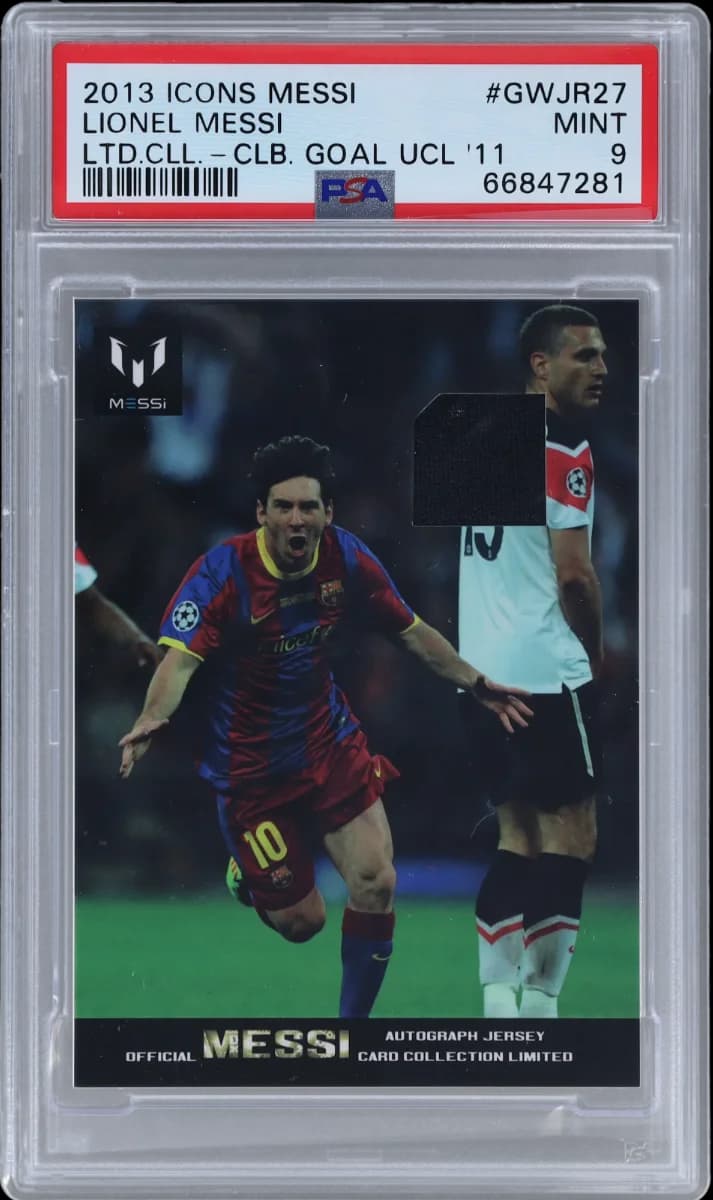 2013 Icons Lionel Messi (Limited Edition) PSA 9 - Club Goal UCL '11 - Game Worn Patch