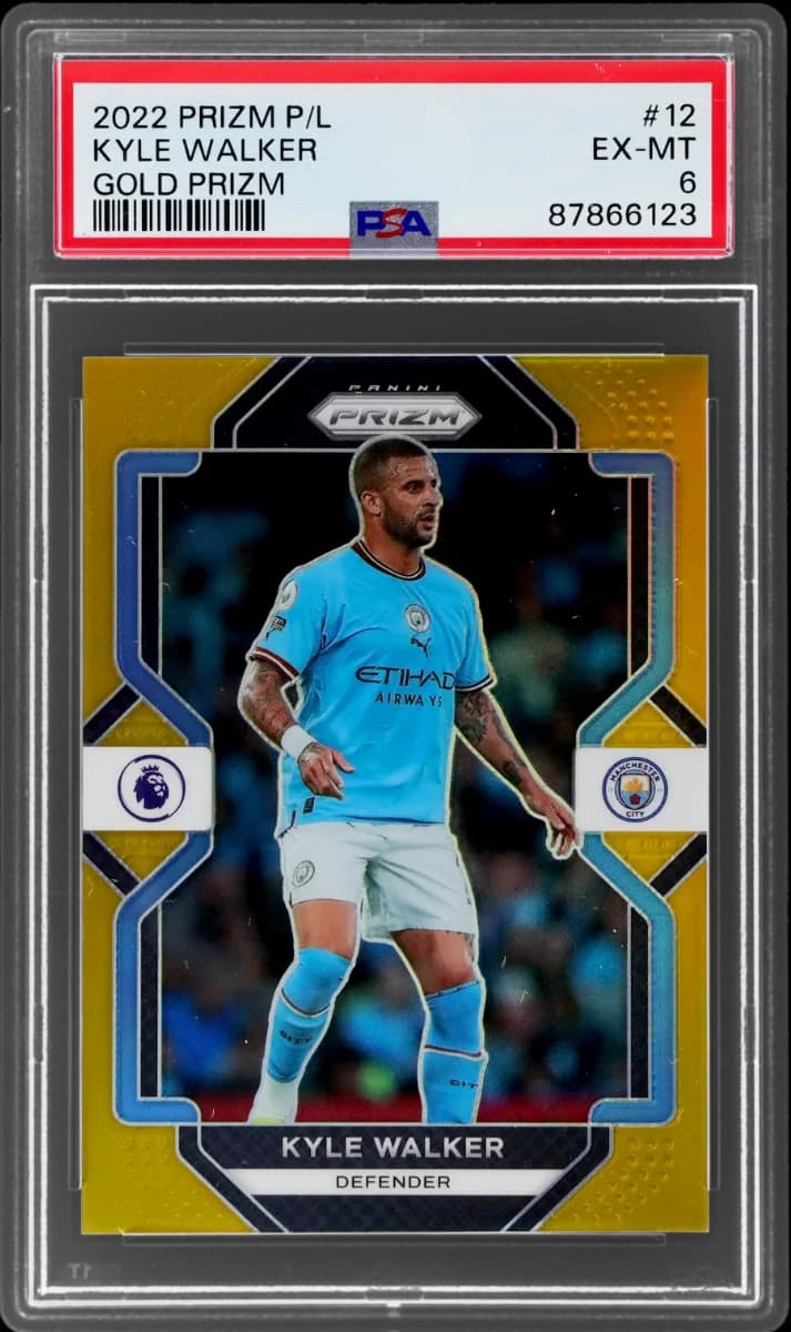 2022 Panini Prizm EPL Gold Prizm | Mancity Treble Year | Kyle Walker #12
