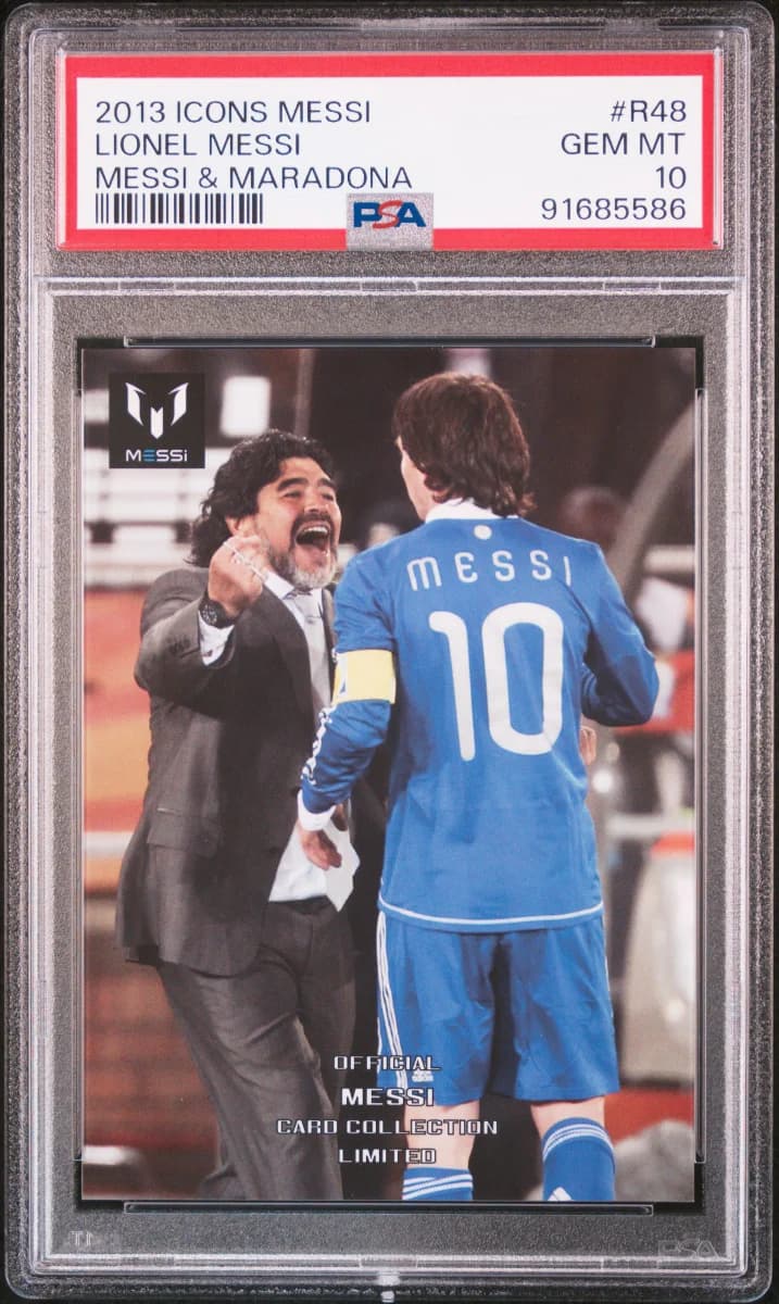 2013 Icons Lionel Messi (Limited Edition) PSA 10 Messi & Maradona