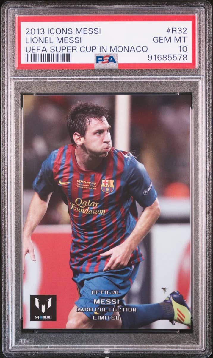 2013 Icons Lionel Messi (Limited Edition) PSA 10 Uefa Super Cup In Monaco